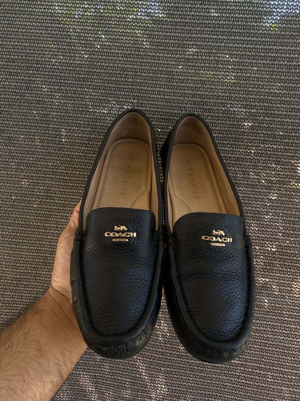 Coach loafers size 6B black preowned